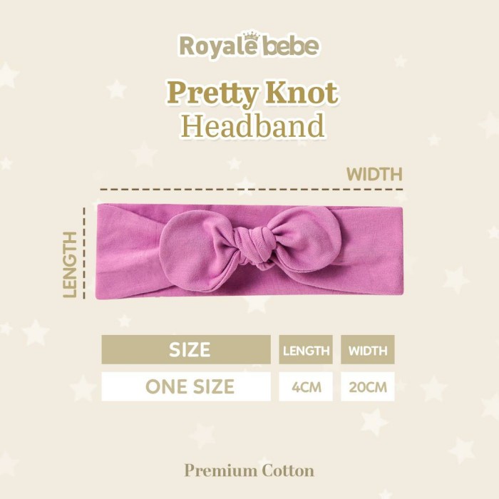 ROYALE BEBE Pretty Knot Headband Baby Bandana Headwrap Bayi Pita Bando