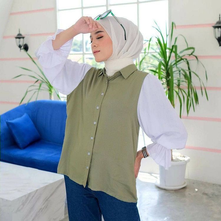 DERA BLOUSE - BLOUSE POLOS SIMPLE - PAKAIAN WANITA - TERBARU- BISA COD