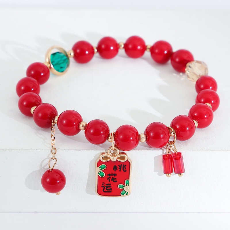 2021 Tahun Baru ox bola gelang wanita retro merah gelang girlfriends' hadiah pacar hadiah fashion