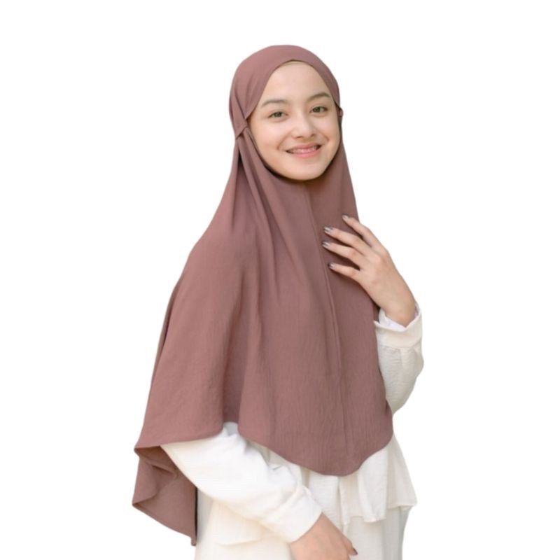 [ COD ] BERGO MARYAM CRINKLE AIRFLOW ORI [ SIZE  L ]  PREMIUM | Bergo Maryam Crinkle Airflow