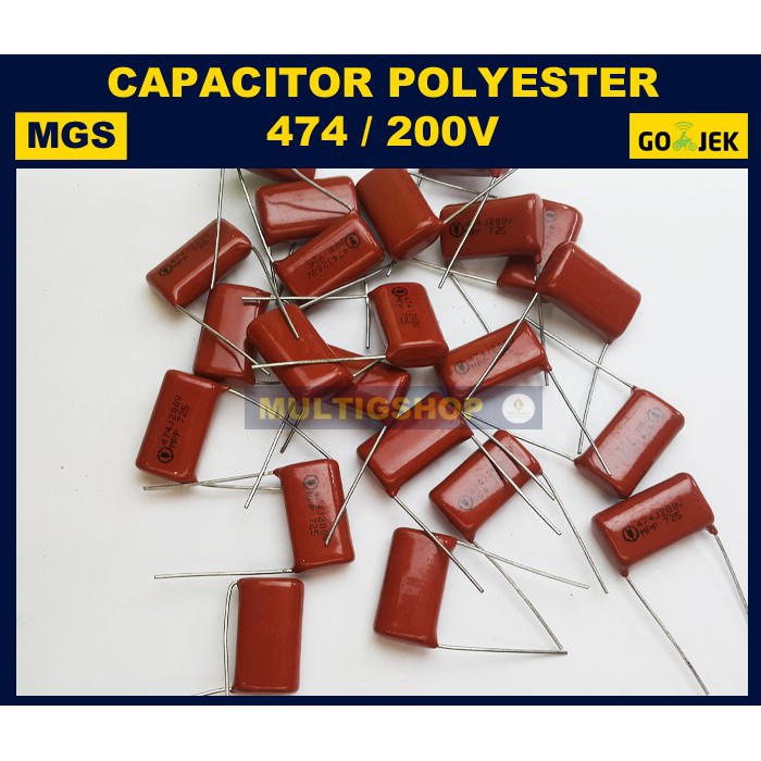 10Pcs Kapasitor Milar 474 200V