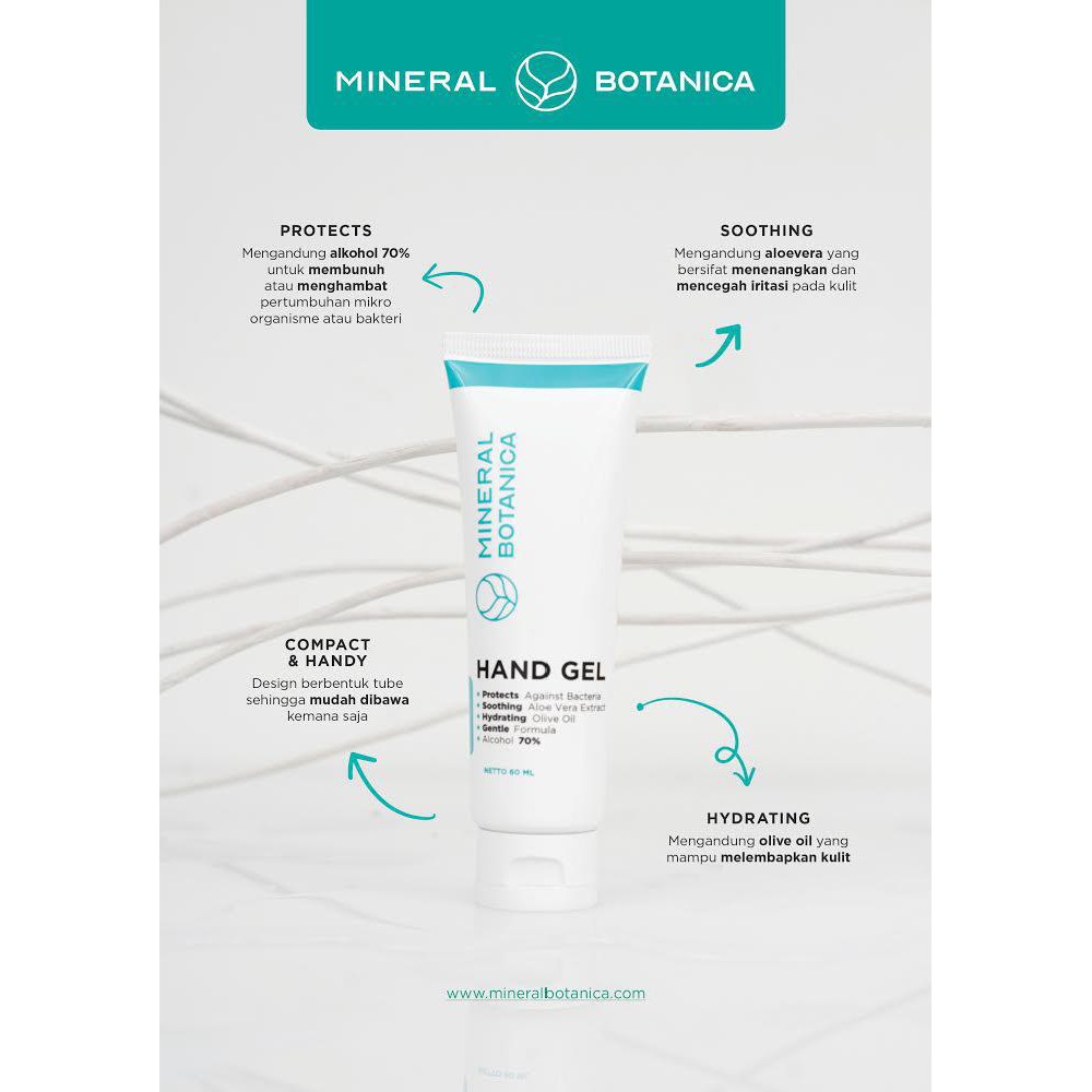 HAND SANITIZER MINERAL BOTANICA BOTOL 60 ml- HAND GEL PEMBERSIH TANGAN