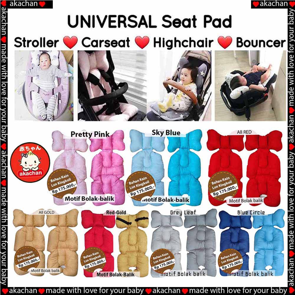 Alas STROLLER PAD KATUN JEPANG stroler Akachan kereta dorong seatpad bayi empuk spad jp halus nyaman