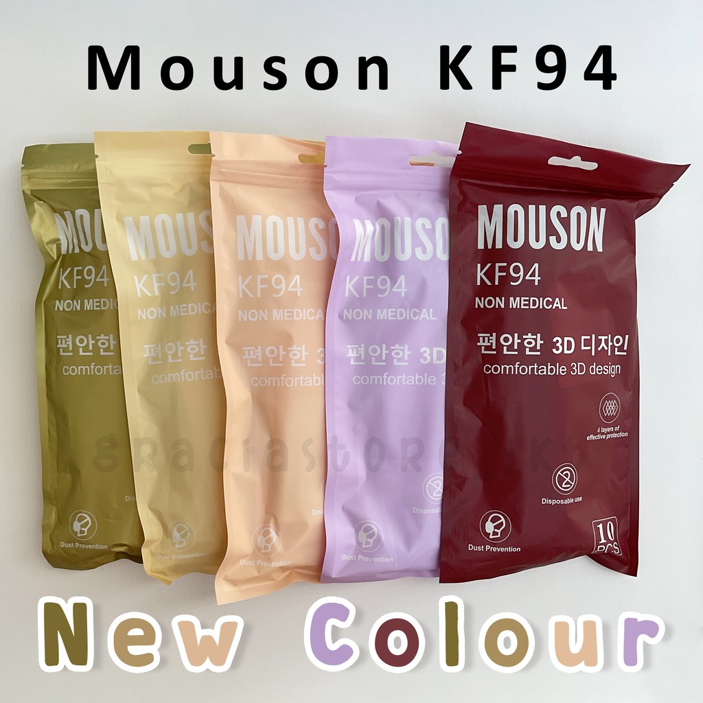MASKER MOUSON KF94 TALI SENADA (isi 10pcs) - NEW COLOUR