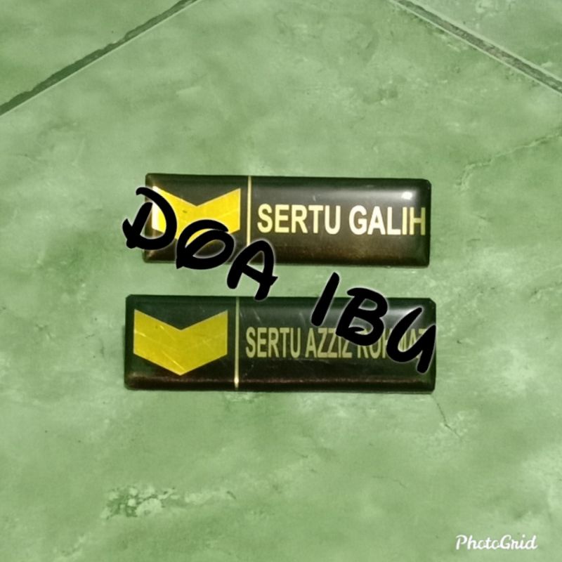 

best seller name tag kuningan 2,5cm 8cm paku jambu ready stock