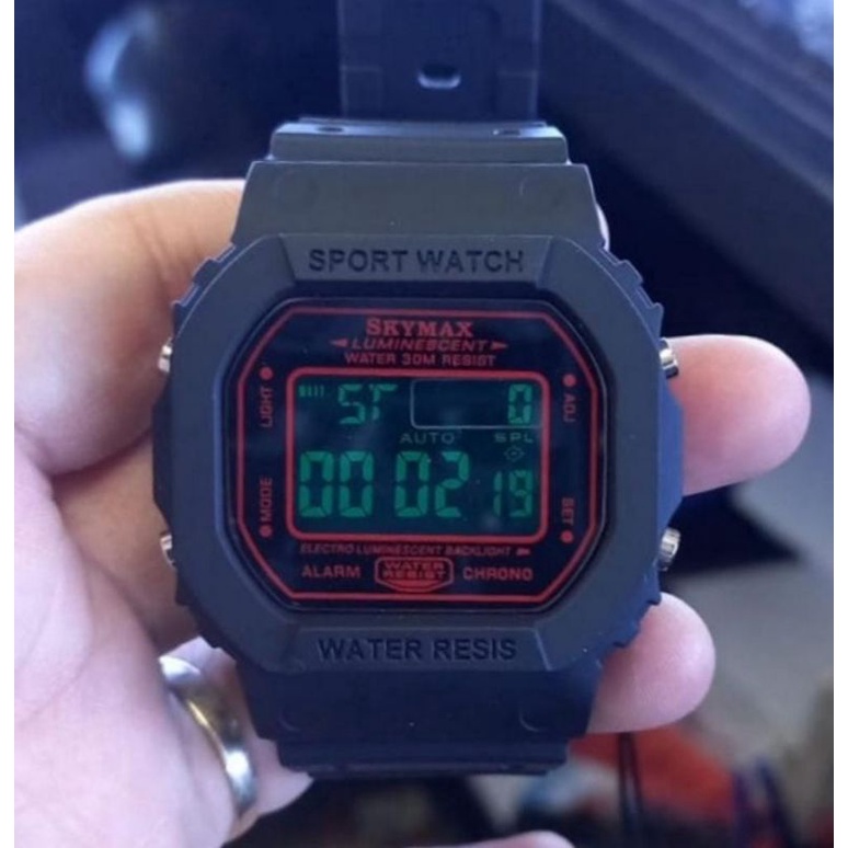 Jam Tangan Skymax Waterproof Kotak Model Terbaru 2028 Jam Tangan Skymax Anti Air