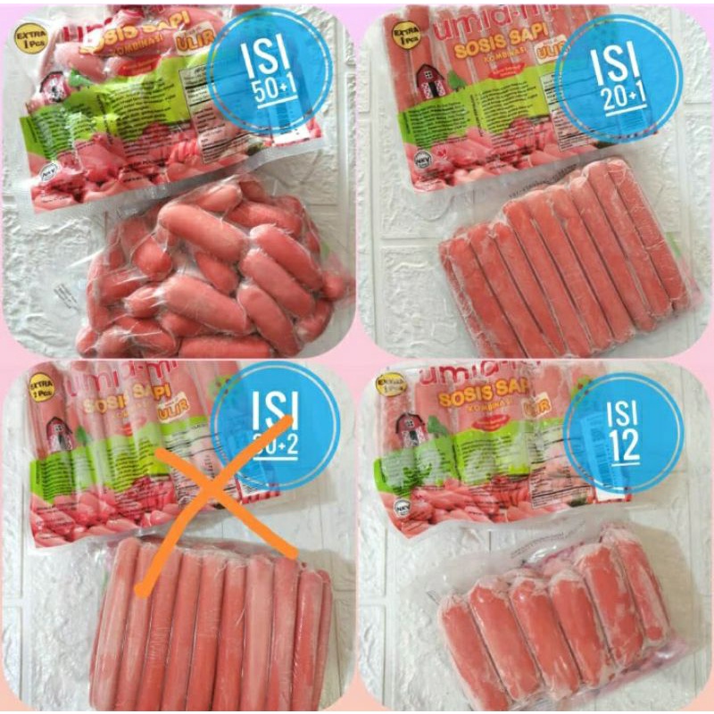 

sosis ulir umiami isi 50, 20 dan 12