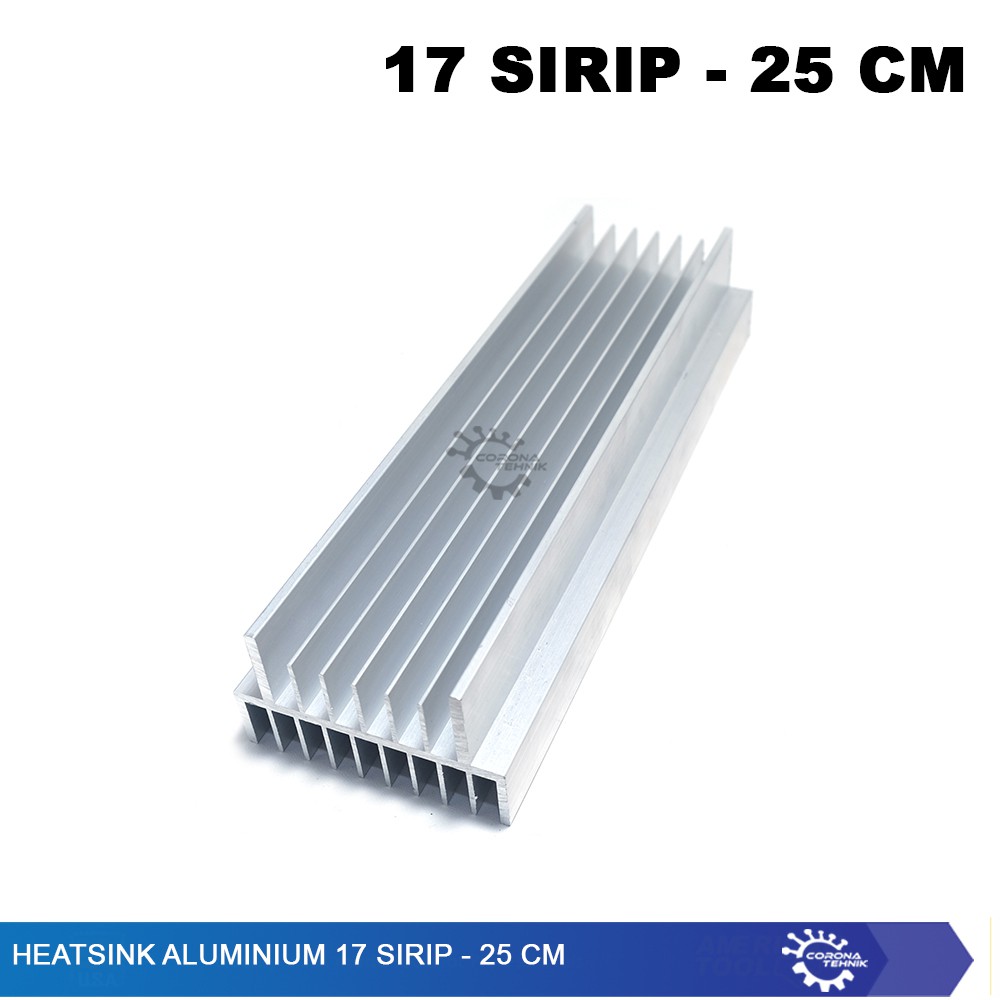 Aluminium  Heatsink 17 Sirip - 25 cm