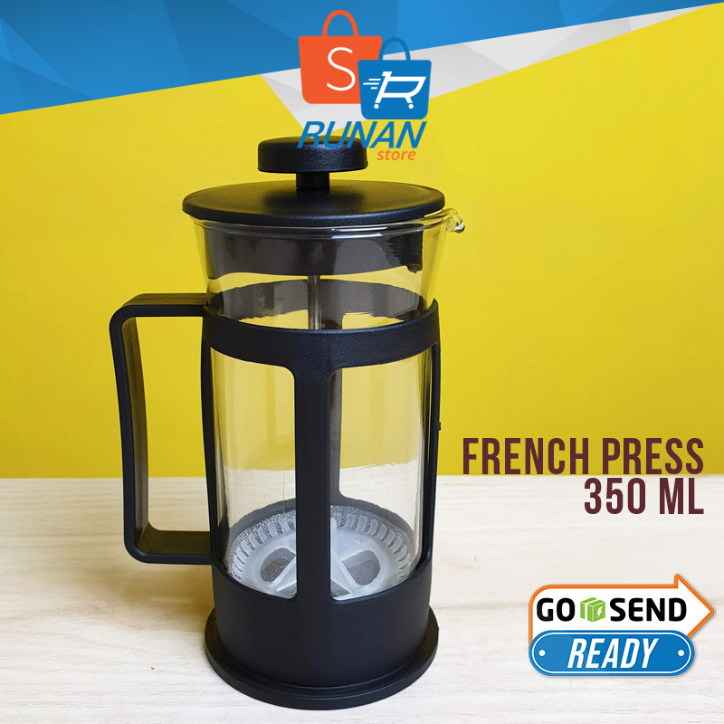 French Press 350ml Coffee Plunger Maker Gelas Filter Alat Seduh Kopi