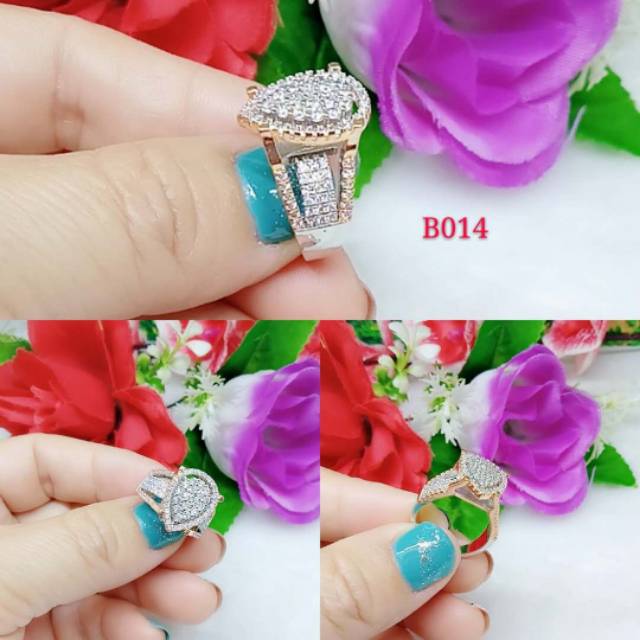 Cincin kombinasi Permata Perhiasan Xuping B014-B015