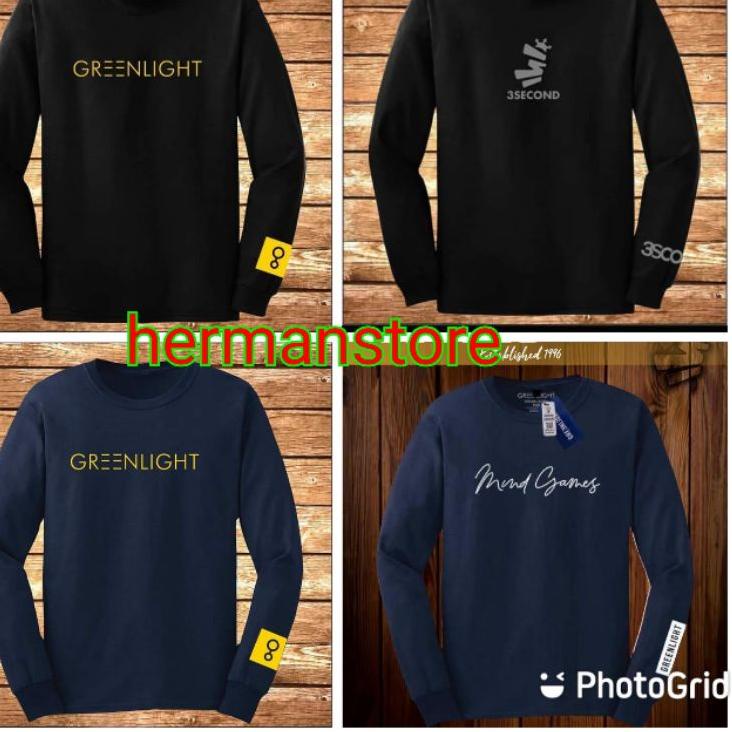 Top Produk.. Kaos Greenlight lengan panjang kaos ariel terbaru kaos distro kaos pria