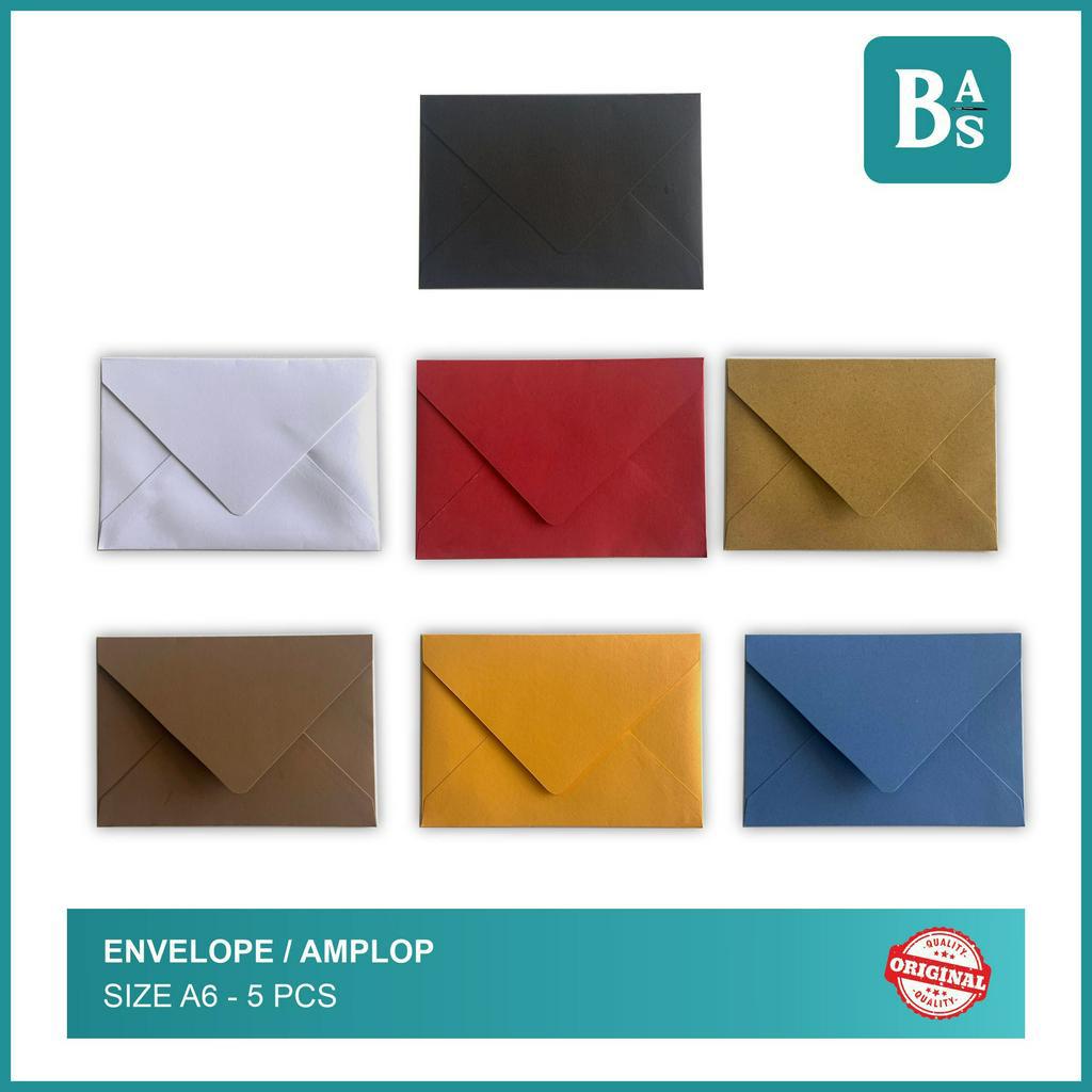 

Envelope / Amplop Warna Polos A6 - 5pcs