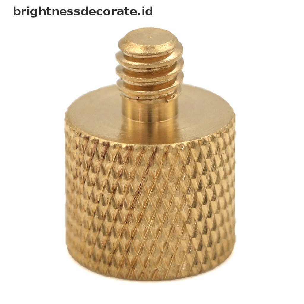 1 Pc Sekrup Adapter Konverter Tripod Kamera 3 / 8 Ke 1 / 4 Female Male Bahan Kuningan