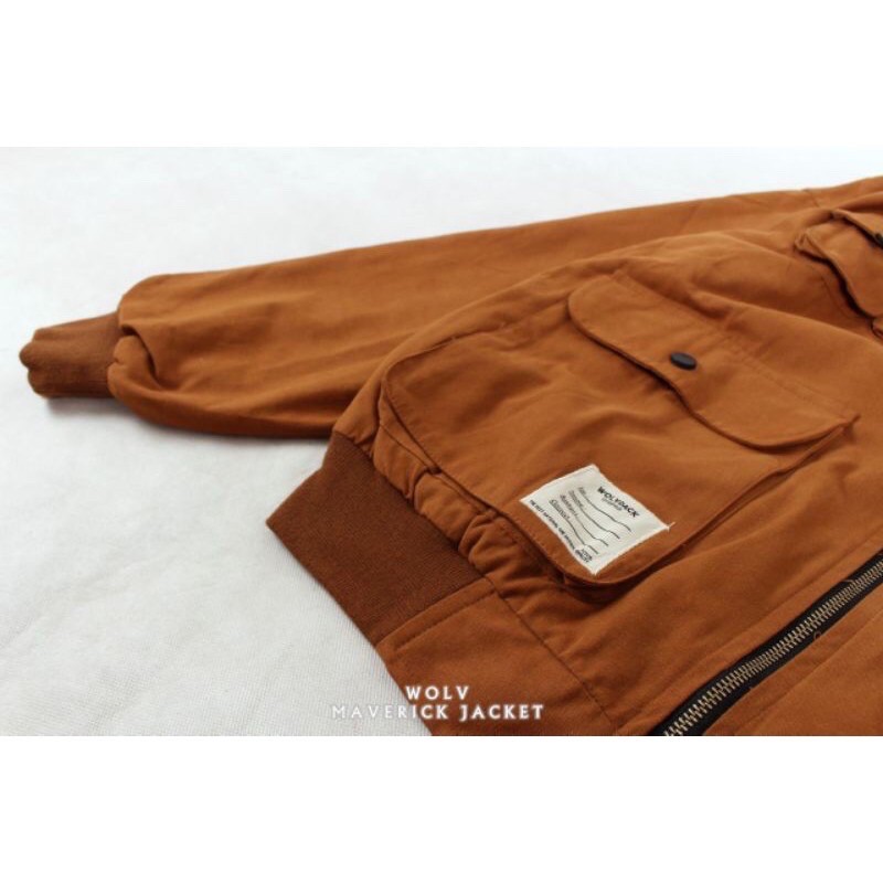 ORIGINAL WOLV Jaket Bomber Pria Maverick Premium