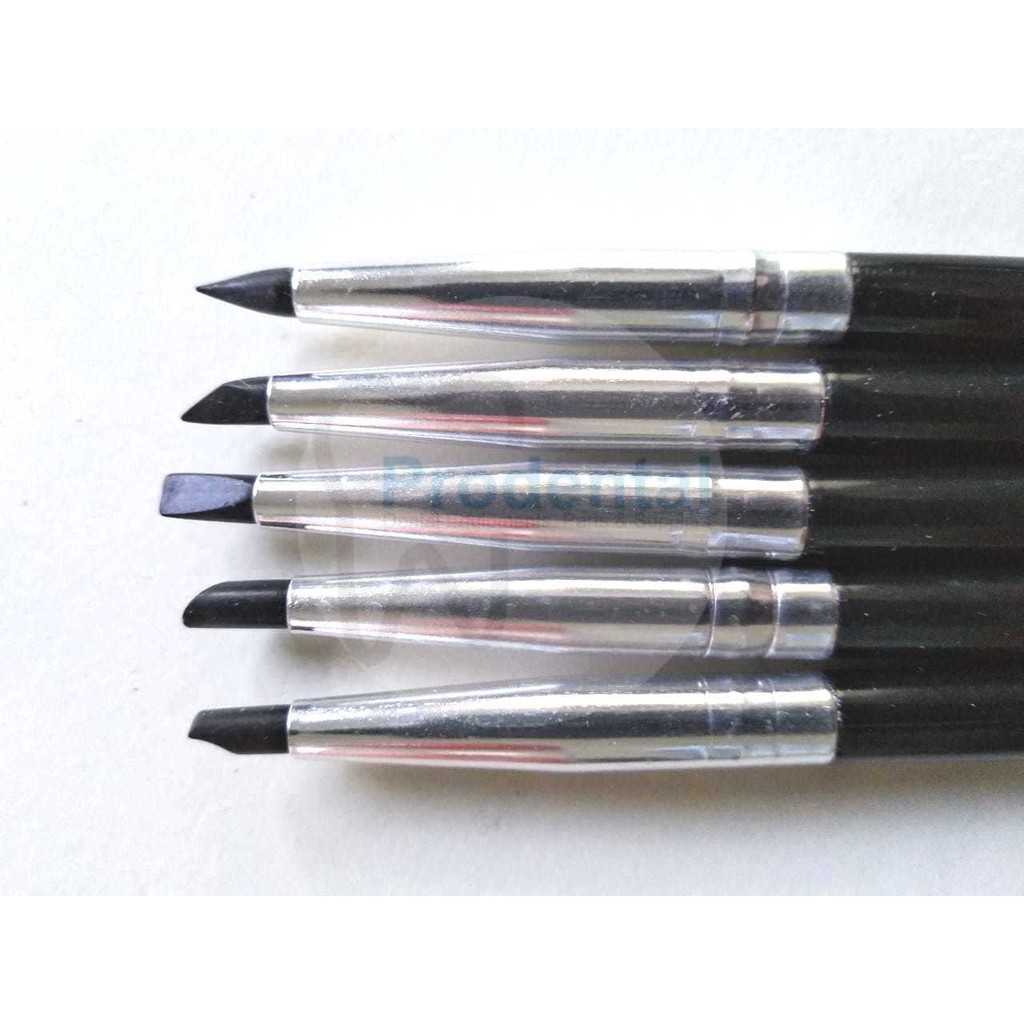 Dental kuas silikon / silicone sillicone brush / kuas composite komposit polishing gigi (black).