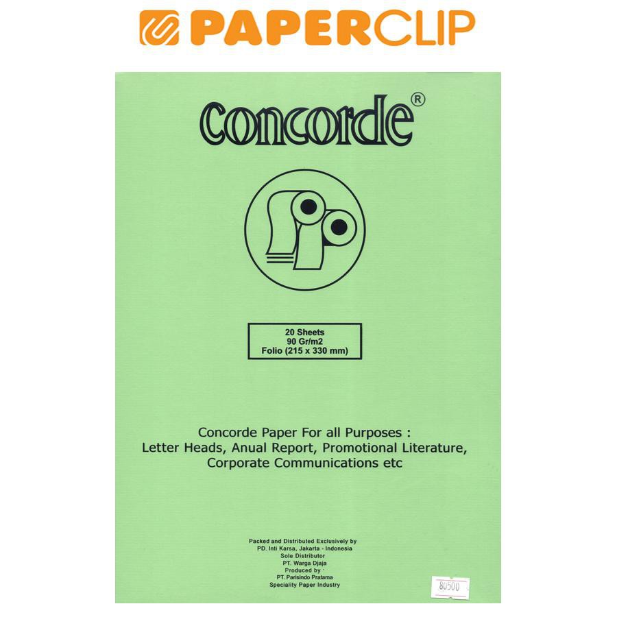 

KERTAS CONCORDE 80500 90GR FOLIO ISI 20