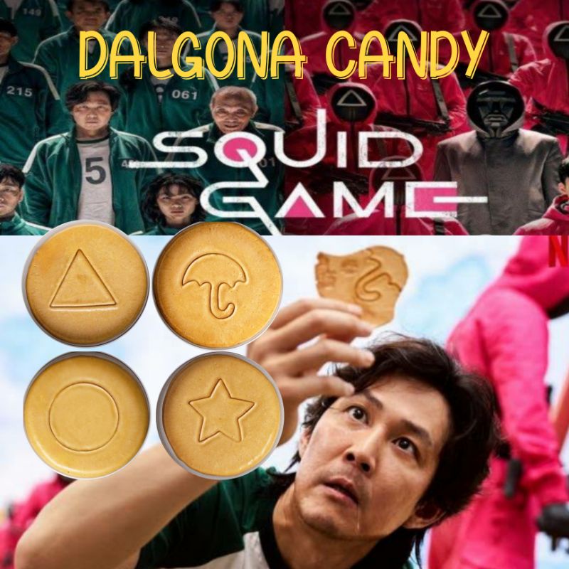 

DALGONA CANDY SQUID GAME, PERMEN SQUID GAME + JARUM, DDAKJI SQUID GAME