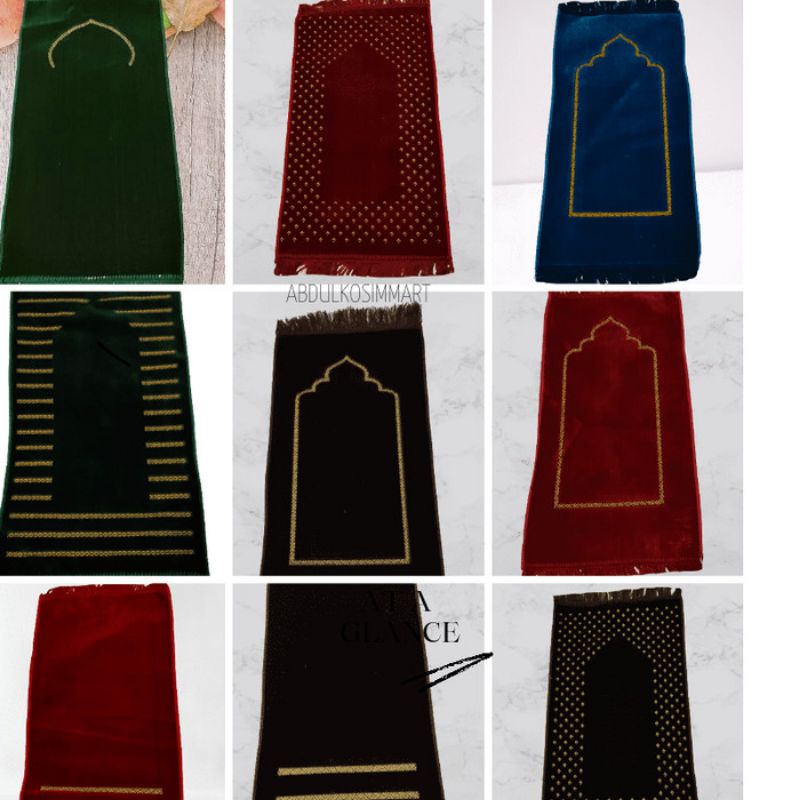 SAJADAH TURKI MINI MOTIF POLOS/MUKA PANJANG 35x65cm