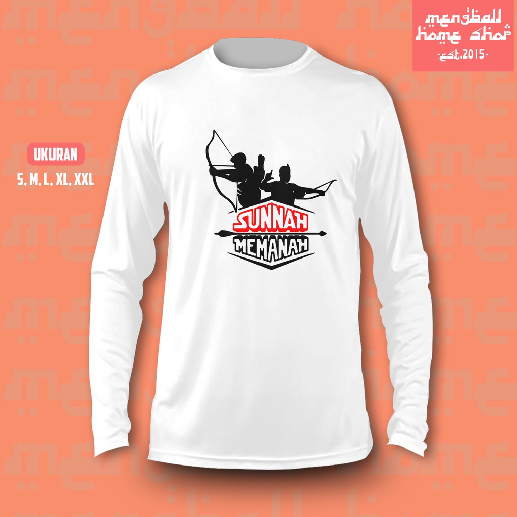 KAOS DAKWAH KAOS SUNNAH MEMANAH ARCHERY KAOS ISLAMI KAOS PRIA WANITA LENGAN PANJANG-3