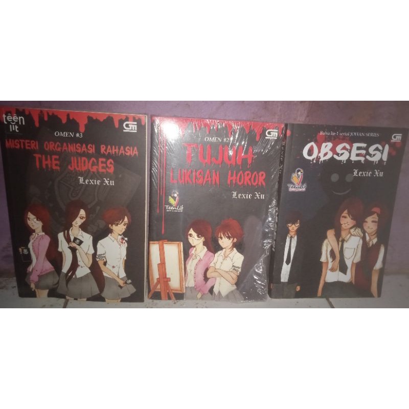 BUKU HORROR KARYA LEXIE XU, OMEN #1 OMEN #2 OMEN #3 TEENLIT