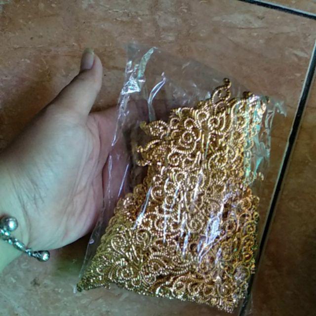 Lempengan Sudut Besar Emas 7,5 Cm (lusin)