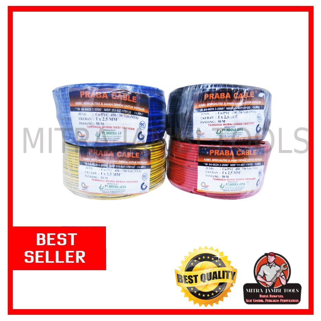 KABEL NYA PRABA 1 X 2.5 50 METER 1 ROLL