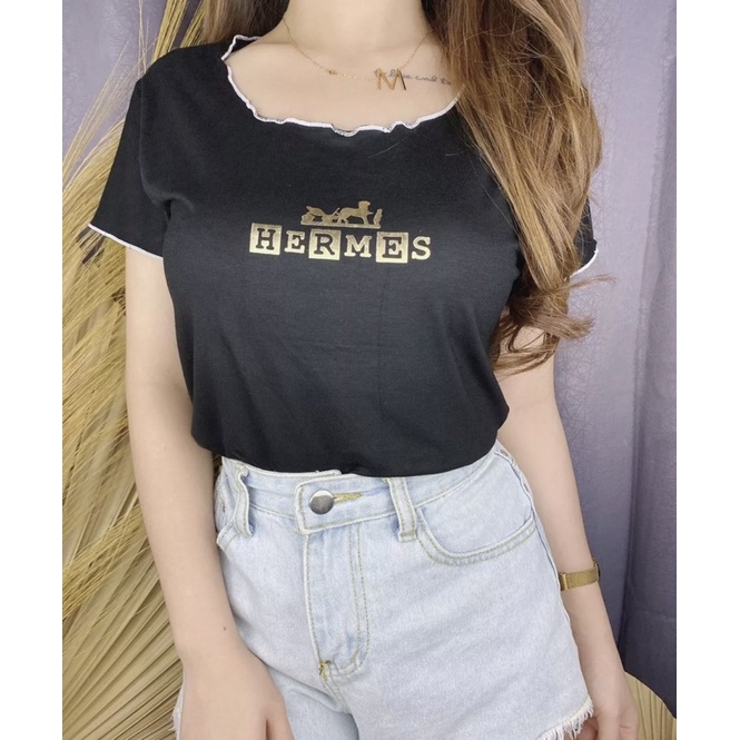 Kaos Neci Herm / Atasan Wanita/AURORACLOTHING