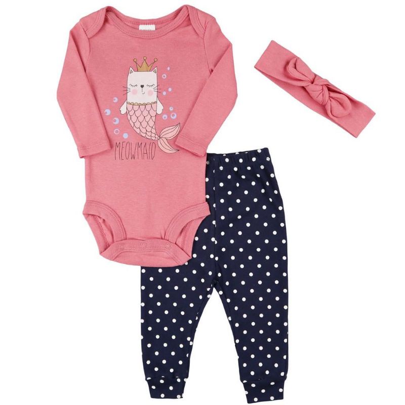 BABY K2 - Bodyset baby isi 3 pcs motif meowmaid