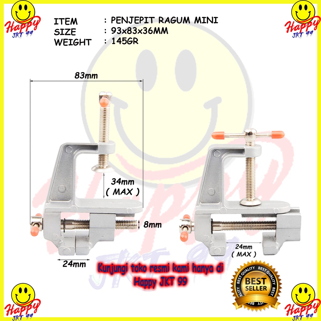 [ HAPPY JKT 99 ] RAGUM CLAMP CATOK VISE MINI PORTABLE JEPIT MEJA CRAFT KERAJINAN TANGAN REPARASI HOBBY