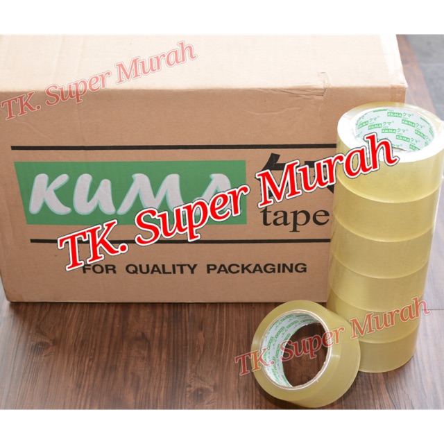 

Lakban bening/OPP tape 2 inch 1 DUS/GROSIR merk Kuma