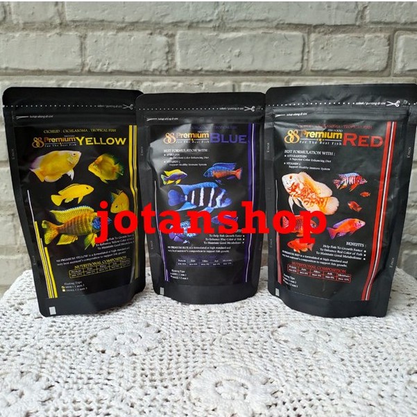 Pakan makanan Pelet Premium 88 Cichlid ciclid Red, Blue, Yellow, Maxxi ikan hias tropical