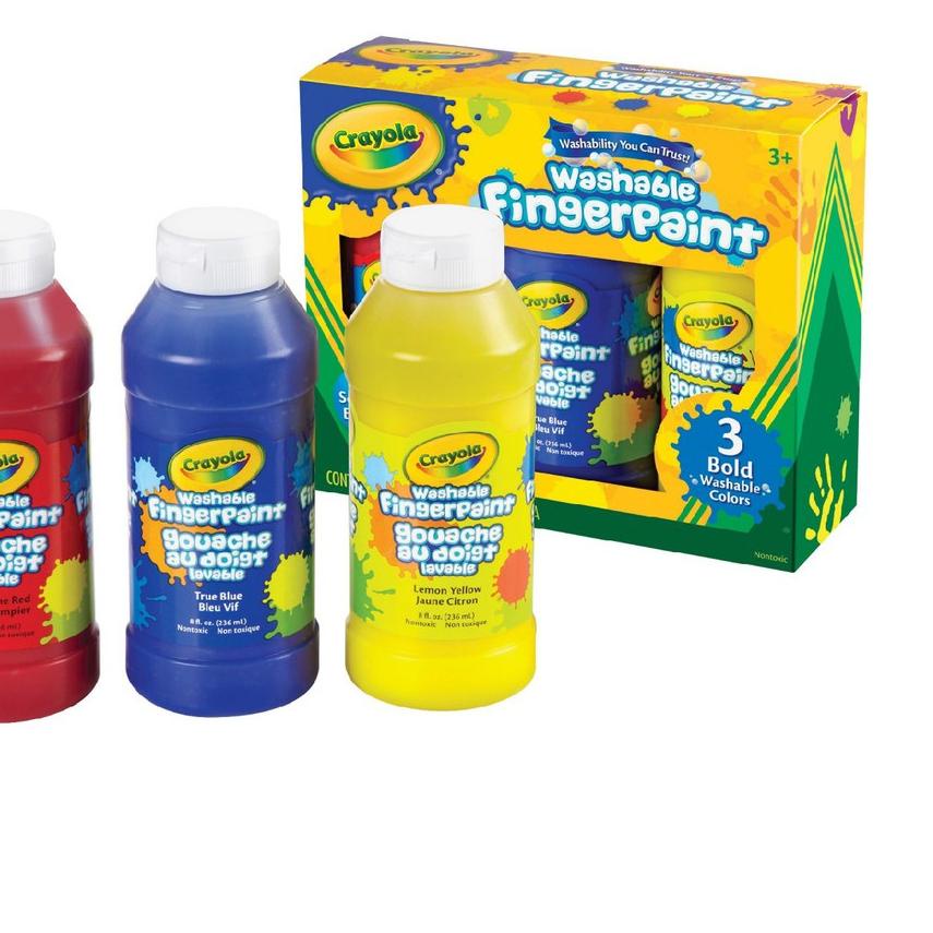 

♣ Crayola Washable Fingerpaint Finger Kids Paint Classic Colors Color 3 6 10 ۝