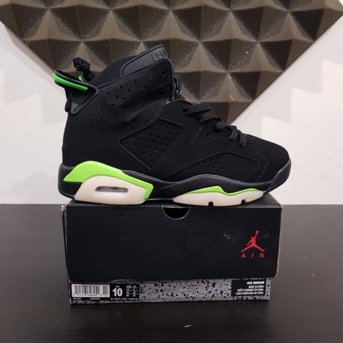 SEPATU NIKE AIR JORDAN 6 ELECTRIC GREEN BLACK - PREMIUM ORIGINAL Termurah