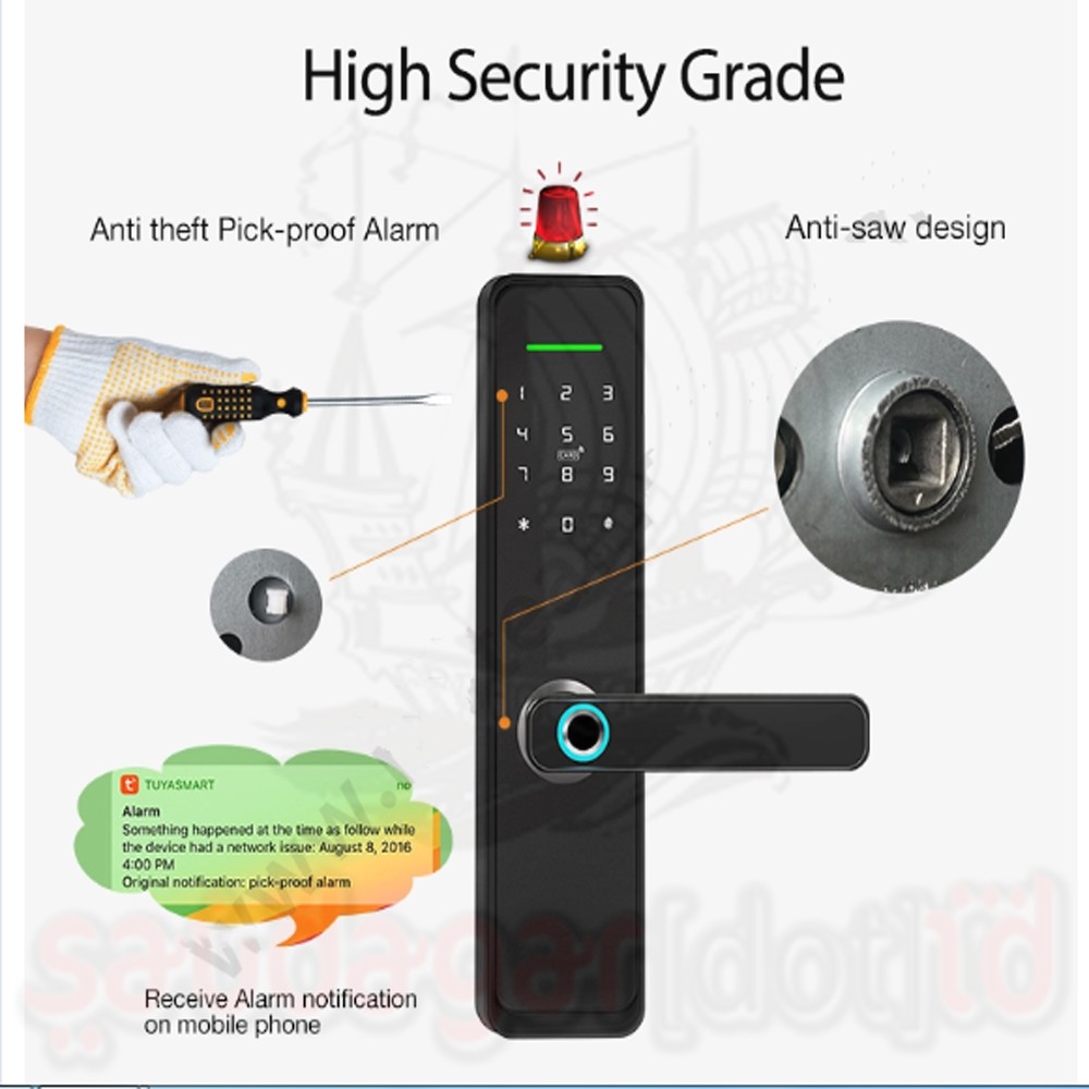 KUNCI PINTU DIGITAL - DIGITAL DOOR LOCK - FINGERPRINT - SIDIK JARI