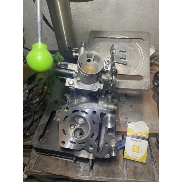 blok Block cylinder head vario 125 standar porting + trottle body 31 set sensor tps sylider head var