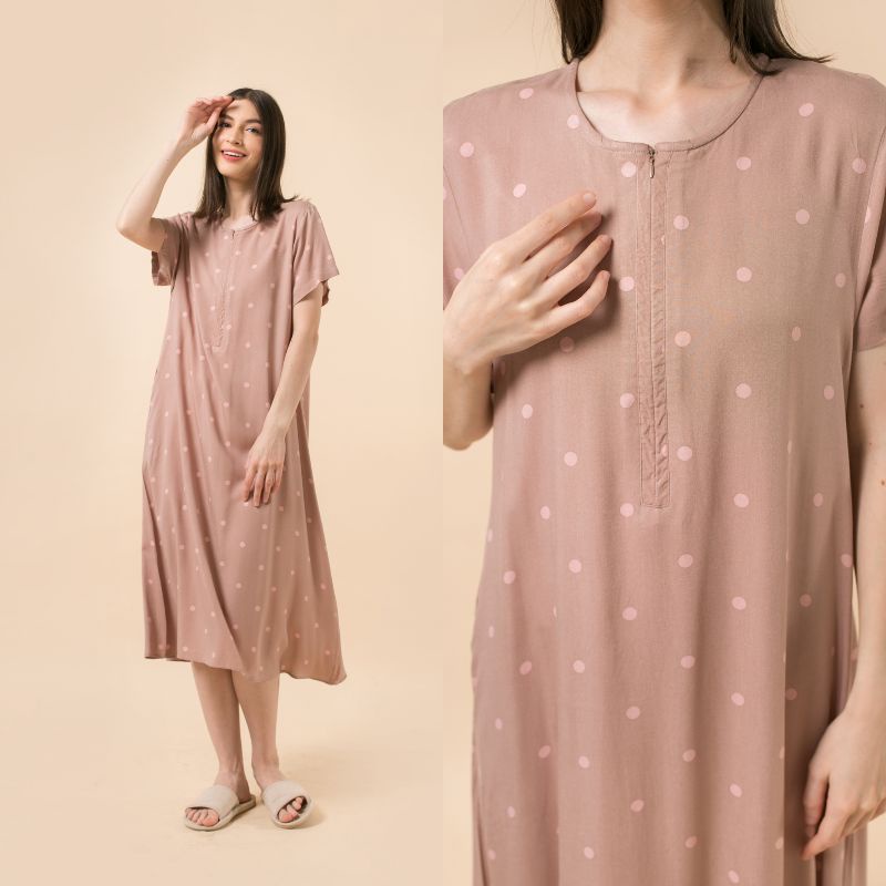 [BISA COD] DASTER KHALIFS BY KHALIFS.SLEEPWEAR | KHALIFS.ID-Alena Dot Choco