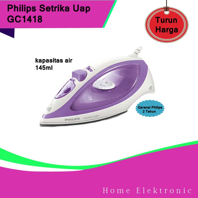 Setrika PHILIPS Setrika Uap GC1418 / GC-1418 / GC 1418  FREE BUBLE WRAP