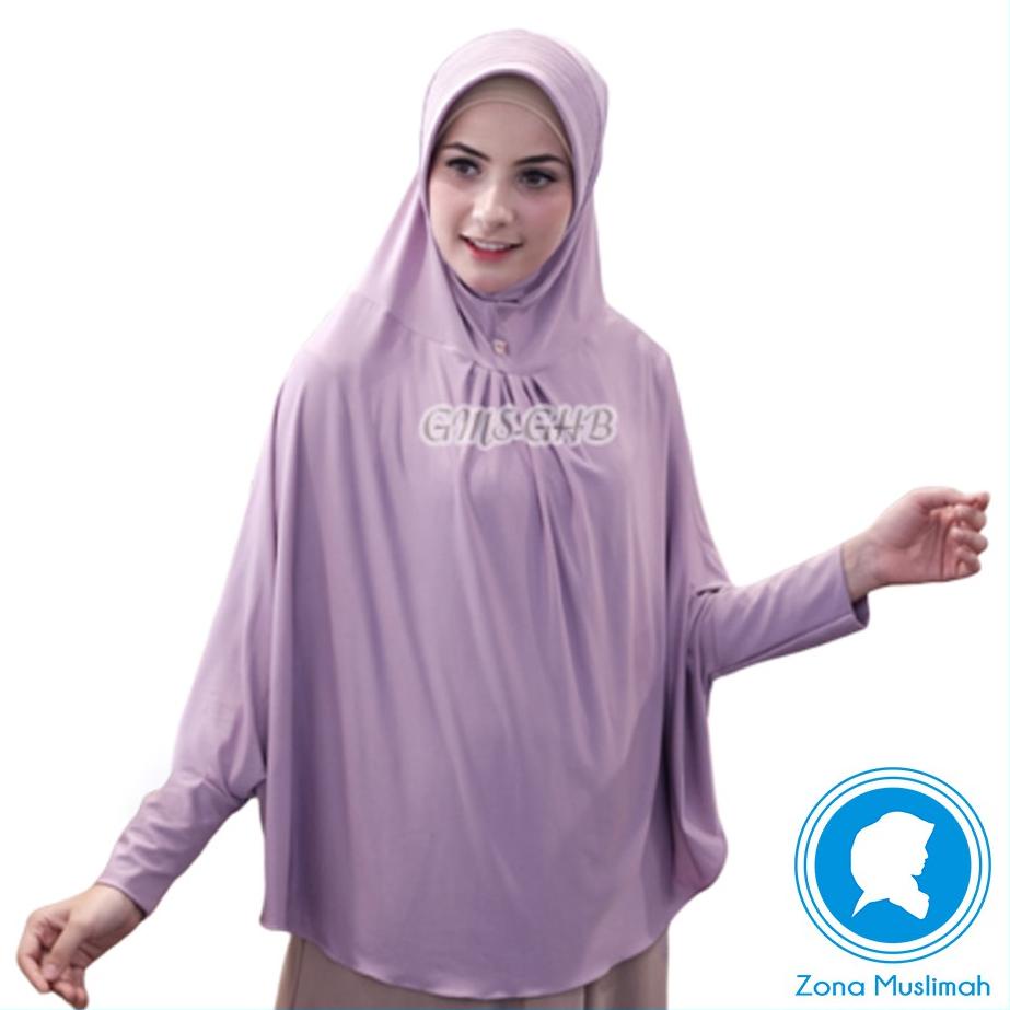 idda342 Hijab Instan Bergo Lengan Jumbo Jilbab Berlengan Panjang Kerut Adem Jersey Zoya S1170 New Pr