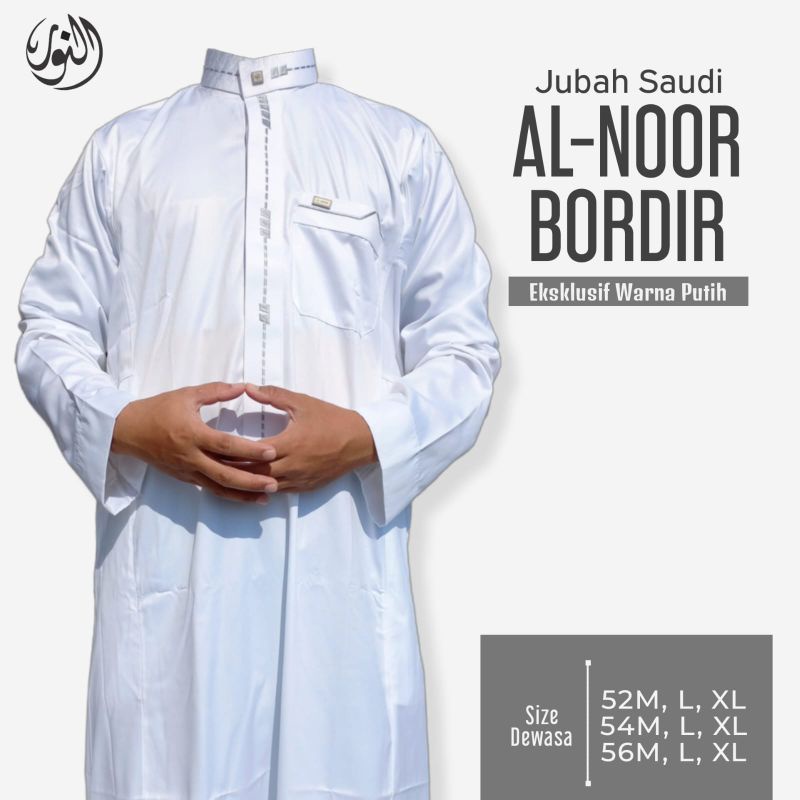 JUBAH AL NOOR PUTIH IMPOR