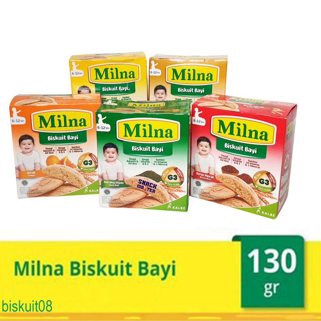 MILNA BISKUIT MPASI 130GR - BISKUIT RASA BUAH MILNA BISKUIT BAYI MPASI BISKUIT MILNA MPASI BISKUIT08