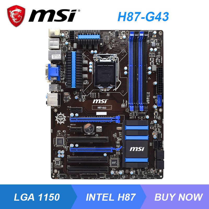 PREORDER MSI H87-G43 LGA 1150 Intel H87 Original PC Motherboard DDR3 32G Xeon E3-1246 v3 i5-4690K CP