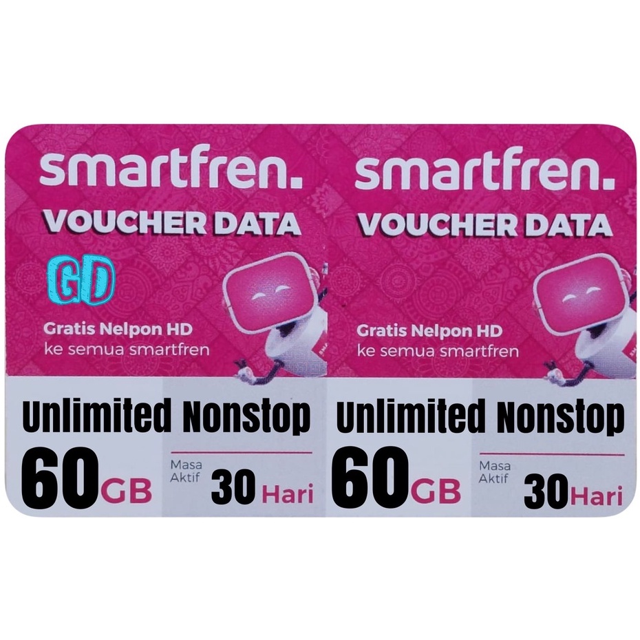 Voucher SmartFren Unlimited Nonstop 60GB