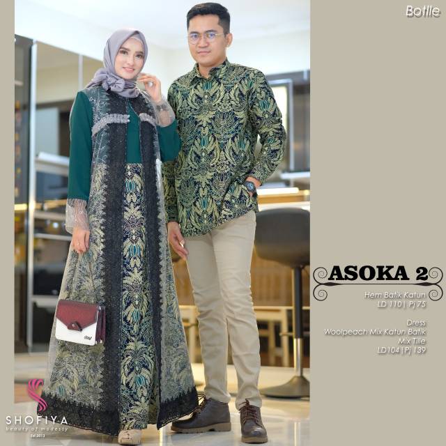 Couple asoka 2 bottle/couple batik ori shofiya/hdrcollection
