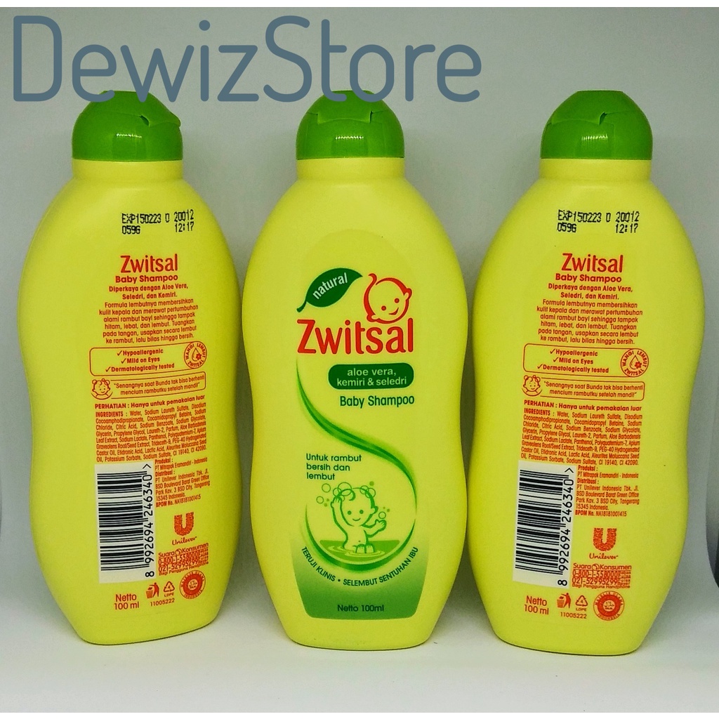 ZWITSAL NATURAL BABY SHAMPOO ALOE VERA, KEMIRI &amp; SELEDRI - 100ML