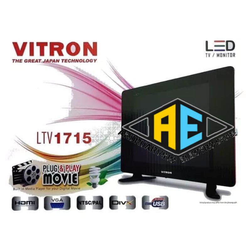 LED TV VITRON 17 Inch LTV 1715 P2 / LTV1715 USB MOVIE HDMI