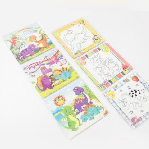 [PUZZLE] Mainan Edukasi Anak Puzzle Karton 16 Keping + Coloring Mewarnai Gambar / Puzle / Pazel Motif Kartun Lucu 2in1