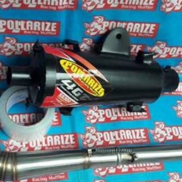 Knalpot tipe ori byson suara racing empuk bas bulet pollarize tsukigi