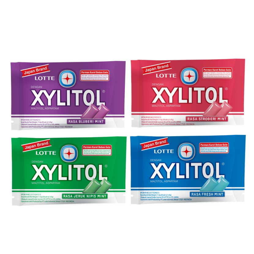 

Lotte xylitol permen blueberry mint / fresh mint 45 gram