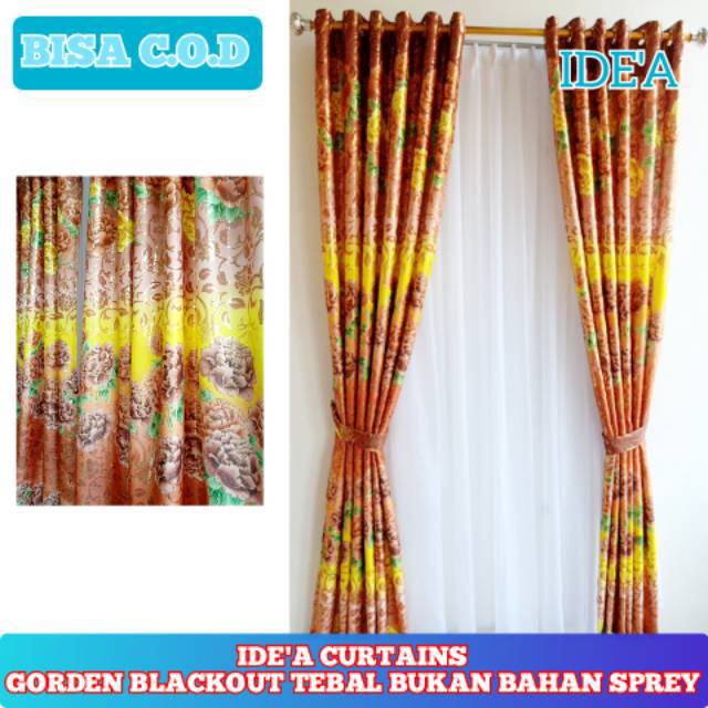 GORDEN JENDELA MINIMALIS SMOKERING BLACKOUT SHABY COKLAT MODEL 2021