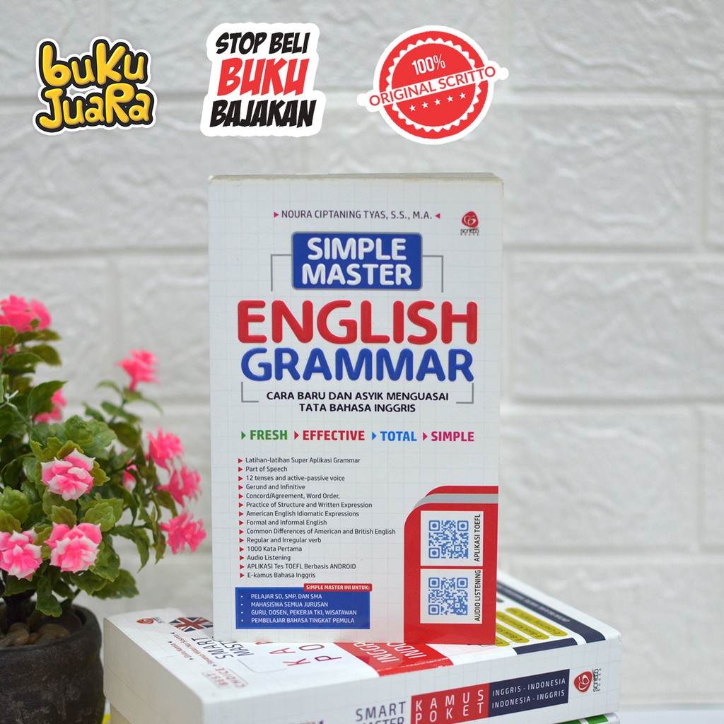 MURAH LEBAY !! SIMPLE MASTER ENGLISH GRAMMAR - SCRITTO Buku Belajar Tata Bahasa Inggris FREE TOEFL